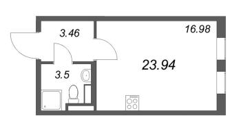 Студия № 21 Корп.: 8.2 , Секция 1  в ЖК Новая история