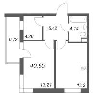 1 ккв № 6-52 Корп.: 9.6 , Секция 3  в ЖК Новая история
