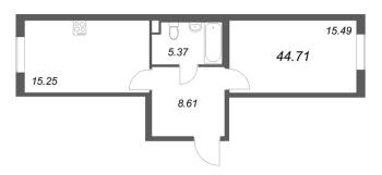 2 ккв (Евро) № 38 Корп.: 8.2 , Секция 3  в ЖК Новая история