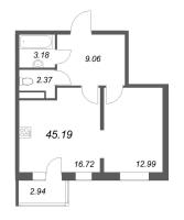 2 ккв (Евро) № 91 Корп.: 8.2 , Секция 3  в ЖК Новая история