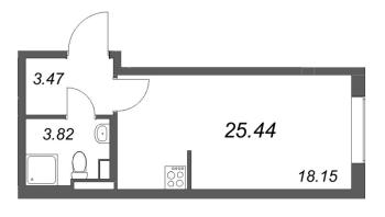 Студия № 2-34 Корп.: 9.2 , Секция 1  в ЖК Новая история