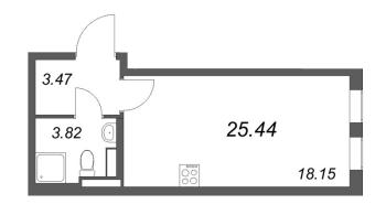 Студия № 22 Корп.: 8.2 , Секция 1  в ЖК Новая история