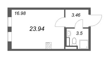 Студия № 21 Корп.: 8.1 , Секция 1  в ЖК Новая история