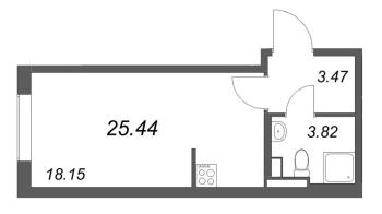 Студия № 3-27 Корп.: 9.3 , Секция 1  в ЖК Новая история