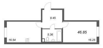 1 ккв № 5-1 Корп.: 9.5 , Секция 1  в ЖК Новая история