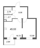 2 ккв (Евро) № 40 Корп.: 8.2 , Секция 3  в ЖК Новая история