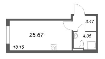 Студия № 5 Корп.: 8.1 , Секция 1  в ЖК Новая история