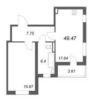 2 ккв (Евро) № 41 Корп.: 8.1 , Секция 3  в ЖК Новая история
