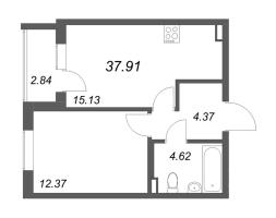 2 ккв (Евро) № 37 Корп.: 8 , Секция 3  в ЖК Новая история