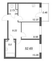 2 ккв № 5-36 Корп.: 9.5 , Секция 2  в ЖК Новая история