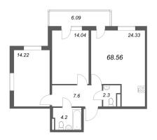 3 ккв (Евро) № 103 Корп.: 8.2 , Секция 3  в ЖК Новая история