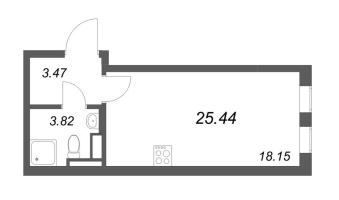 Студия № 22 Корп.: 2 , Секция 2  в ЖК Новая история