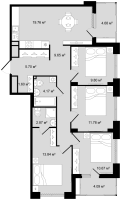 5 ккв (Евро) № 184 Корп.: 1 , Секция 4  в ЖК Новгородская 8