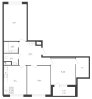 4 ккв (Евро) № 159 Корп.: 2 , Секция 4  в ЖК Новикола