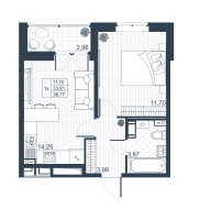1 ккв № 116 Корп.: 18 , Секция 2  в ЖК Ново-Антропшино