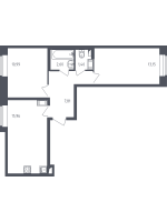 3 ккв (Евро) № 172 Корп.: 32 , Секция 3  в ЖК Новое Колпино