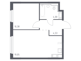 2 ккв (Евро) № 266 Корп.: 33 , Секция 2  в ЖК Новое Колпино