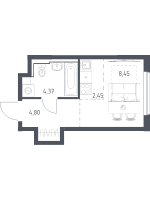 Студия № 274 Корп.: 31 , Секция 5  в ЖК Новое Колпино
