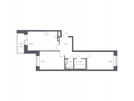 2 ккв № 322 Корп.: 36 , Секция 4  в ЖК Новое Колпино