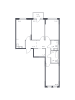 4 ккв (Евро) № 291 Корп.: 33 , Секция 3  в ЖК Новое Колпино