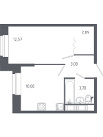 1 ккв № 106 Корп.: 38 , Секция 2  в ЖК Новое Колпино