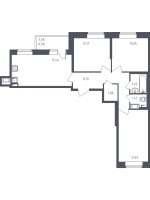 4 ккв (Евро) № 148 Корп.: 32 , Секция 2  в ЖК Новое Колпино