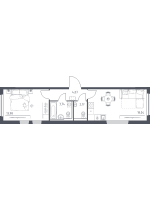 2 ккв (Евро) № 1 Корп.: 31 , Секция 1  в ЖК Новое Колпино