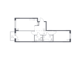 3 ккв (Евро) № 213 Корп.: 33 , Секция 2  в ЖК Новое Колпино