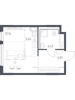 Студия № 311 Корп.: 31 , Секция 5  в ЖК Новое Колпино
