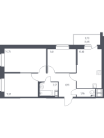 3 ккв № 273 Корп.: 39 , Секция 3  в ЖК Новое Колпино