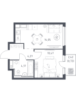 1 ккв № 269 Корп.: 37 , Секция 4  в ЖК Новое Колпино