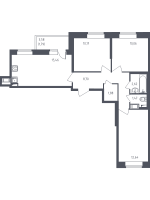 4 ккв (Евро) № 100 Корп.: 32 , Секция 2  в ЖК Новое Колпино