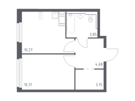 1 ккв № 120 Корп.: 33 , Секция 1  в ЖК Новое Колпино