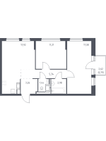 3 ккв (Евро) № 82 Корп.: 35.2 , Секция 1  в ЖК Новое Колпино