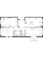 4 ккв (Евро) № 25 Корп.: 31 , Секция 1  в ЖК Новое Колпино