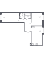 3 ккв (Евро) № 95 Корп.: 38 , Секция 2  в ЖК Новое Колпино