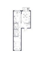 2 ккв № 207 Корп.: 37 , Секция 3  в ЖК Новое Колпино
