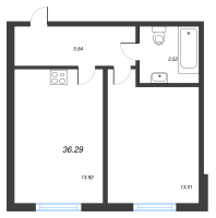 1 ккв № 210 Корп.: 5.1 Уч. Гармония , Секция 8  в ЖК Новое Сертолово