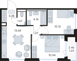 2 ккв № 81 Корп.: 6 , Секция 1  в ЖК Новоселье