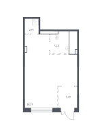 К. пом № 12нп_4 Корп.: 1.3 , Секция 4  в ЖК Новые Лаврики
