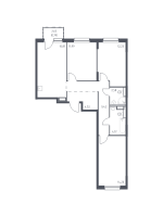 4 ккв (Евро) № 384 Корп.: 1.3 , Секция 6  в ЖК Новые Лаврики