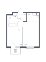 2 ккв (Евро) № 425 Корп.: 1.3 , Секция 7  в ЖК Новые Лаврики