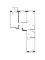 4 ккв (Евро) № 369 Корп.: 1.3 , Секция 6  в ЖК Новые Лаврики