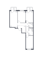 4 ккв (Евро) № 166 Корп.: 1.3 , Секция 2  в ЖК Новые Лаврики