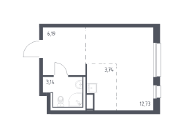 Студия № 167 Корп.: 1.3 , Секция 2  в ЖК Новые Лаврики