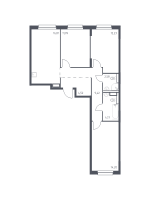 4 ккв (Евро) № 404 Корп.: 1.3 , Секция 6  в ЖК Новые Лаврики