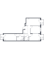 4 ккв (Евро) № 207 Корп.: 1.3 , Секция 3  в ЖК Новые Лаврики