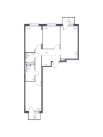 4 ккв (Евро) № 343 Корп.: 1.3 , Секция 5  в ЖК Новые Лаврики