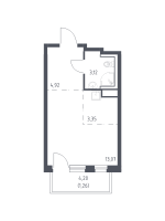 Студия № 10 Корп.: 1.3 , Секция 1  в ЖК Новые Лаврики