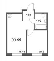 2 ккв (Евро) № 409 Корп.: 3.12 Уч. 3 , Секция 3  в ЖК Новые горизонты